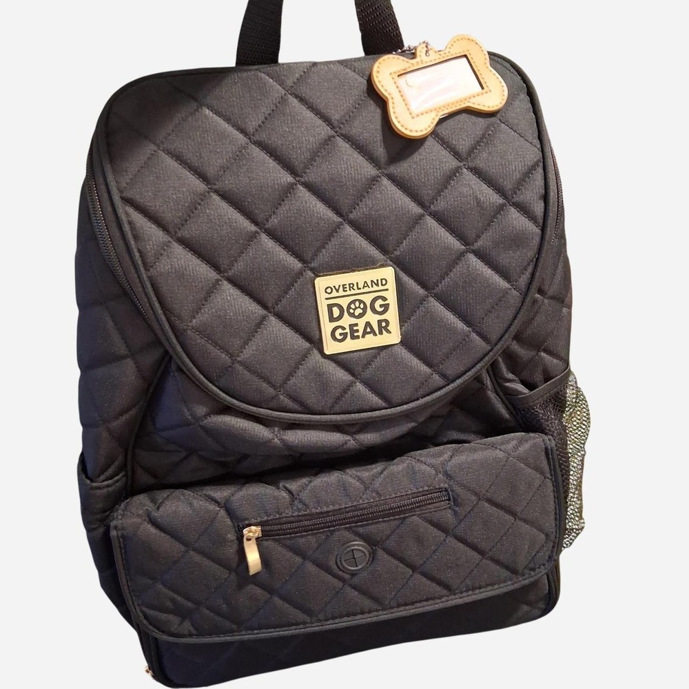 Dog back pack Overland Dog Gear NWOT backpack black quilted backpack